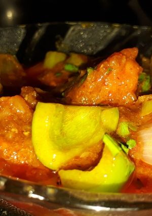 A picture of Paneer chilli gravy.