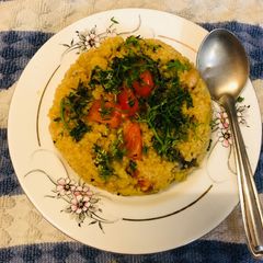 A picture of Broken wheat Khichdi.