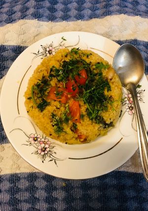 A picture of Broken wheat Khichdi.