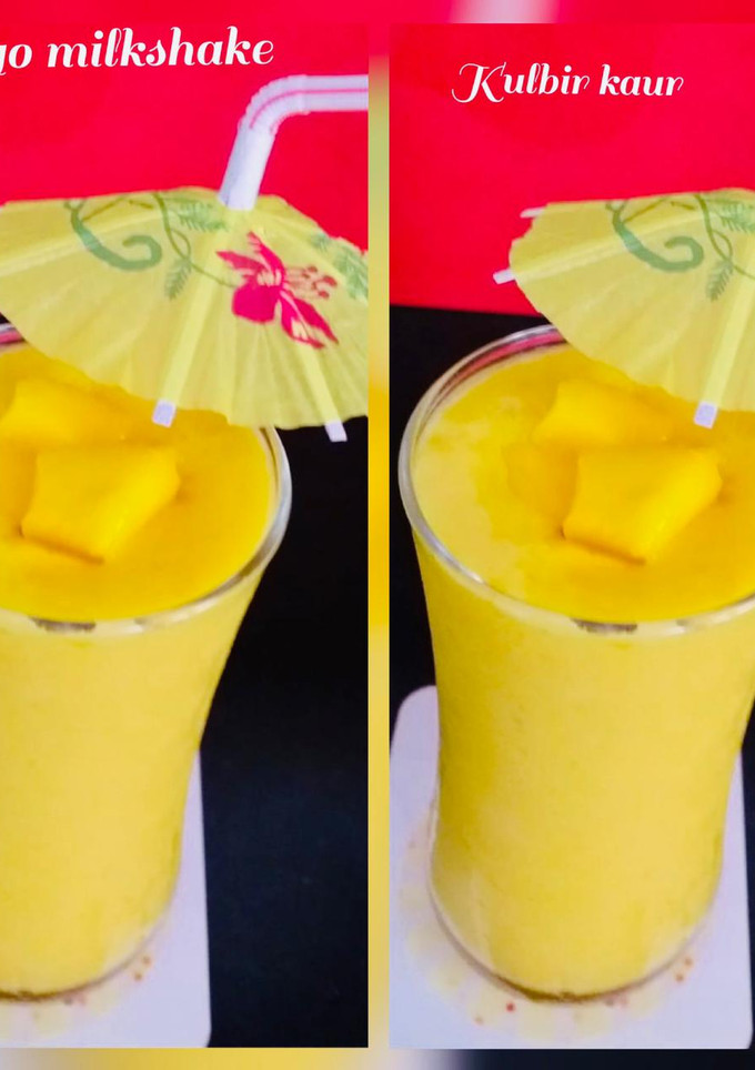 मैंगो शेक विथ आइसक्रीम(mangoshake with icecream recipe in hindi) रेसिपी मुख्य फोटो