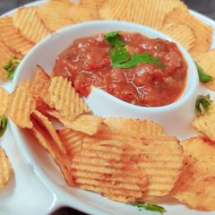 A picture of Onion tomato dip.