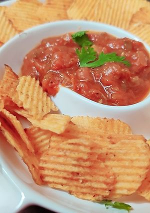 A picture of Onion tomato dip.