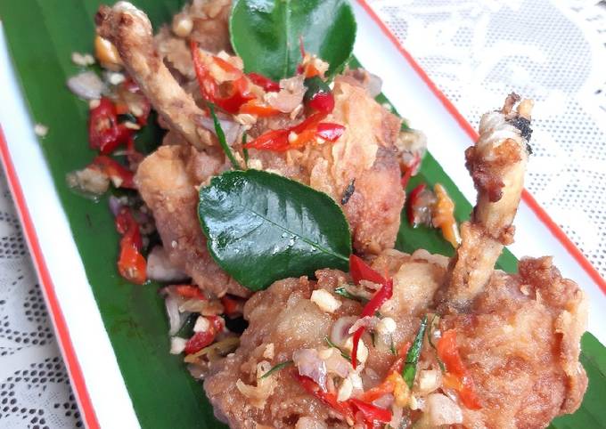 Ayam pentung sambel matah (chicken drum stick)