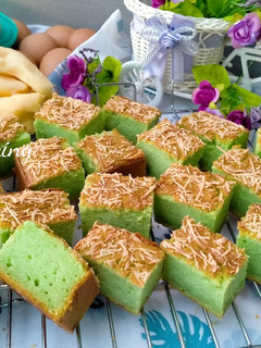 Foto resep Cake/Bolu Tape Pandan Putih Telur