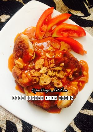 Foto resep Ayam tepung asam manis(simple dan enak)