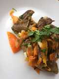 Boiled Beef Stew with Carrots and Cilantro
