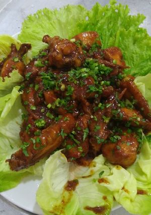 Hình của món Cánh gà chiên Sốt BBQ kiểu "Bố Nấu".