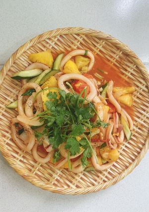 Hình của món Mực xào chua ngọt.