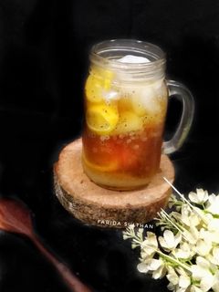 Foto resep Es Lemon Tea Selasih