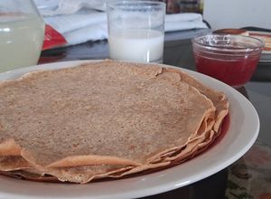 Una foto de Panqueques integrales de avena