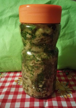 Una foto de Berenjenas en escabeche