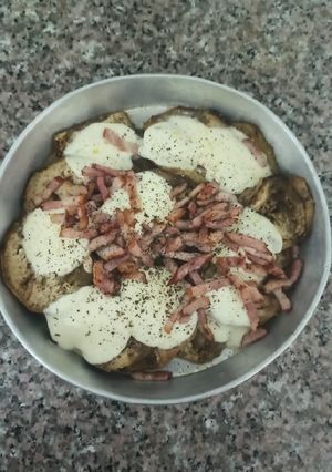 Foto principal de Berenjena con mozzarella y bacon