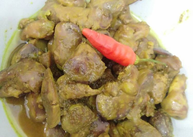 Hati ayam bumbu kuning