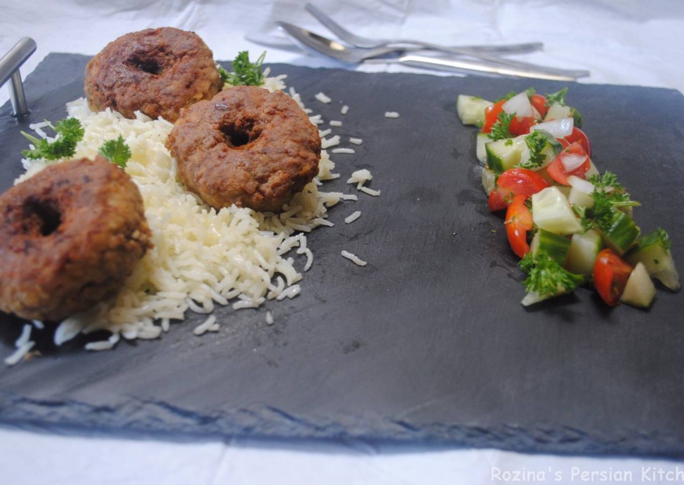 Persian potato meat with yellow cat