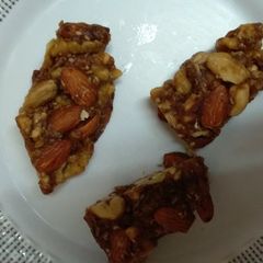 A picture of Dry nuts dates barfi#eid challenge.