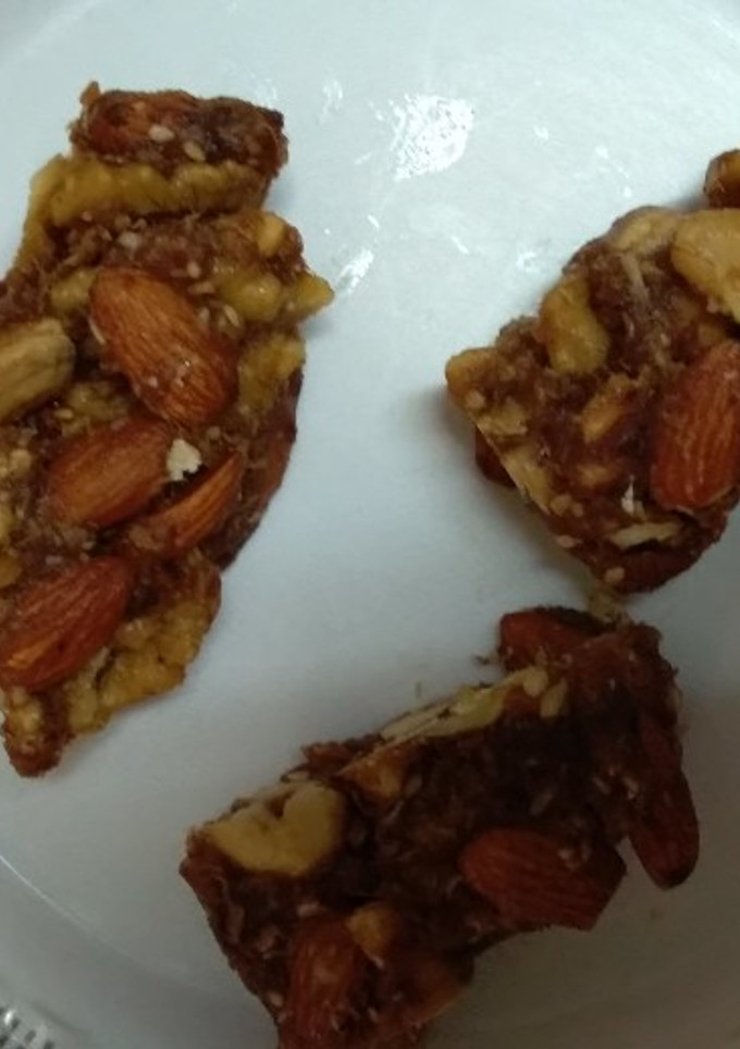 A picture of Dry nuts dates barfi#eid challenge.