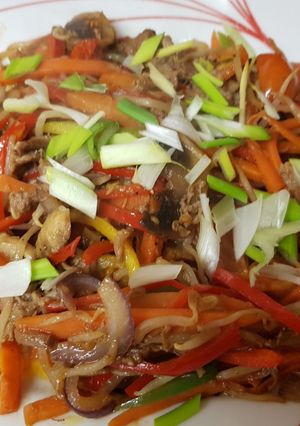 A picture of My Pulled Beef Stir fry. 😀.