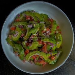 A picture of Karele Salad or Bitter Gourd Salad.