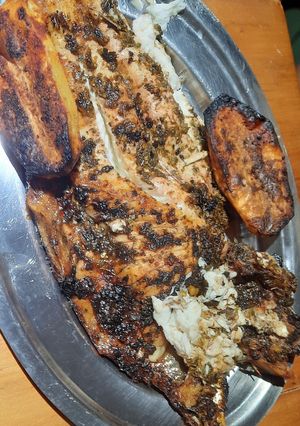 Una foto de Manduví con papas al horno