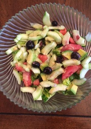 Una foto de Ensalada con blueberries