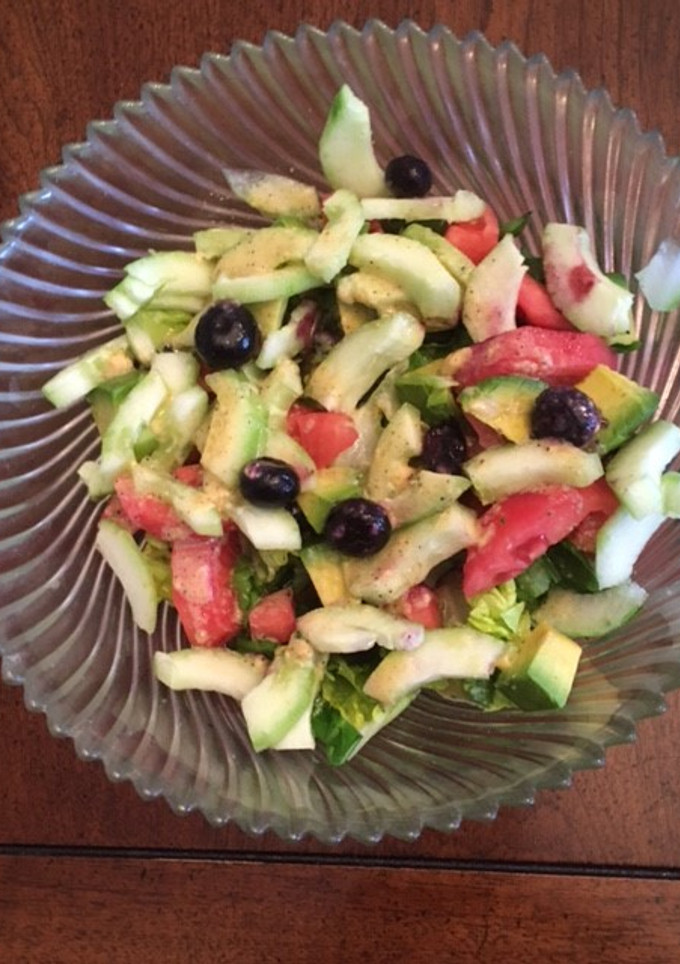 Una foto de Ensalada con blueberries