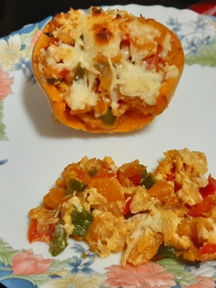 Una foto de Calabaza rellena