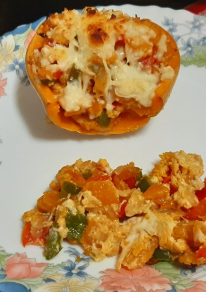 Una foto de Calabaza rellena