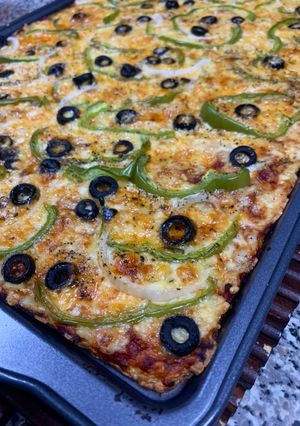 Una foto de Pizza Keto (Base de Coliflor)