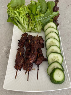 A picture of Grilled Chicken Gizzards with Herbs.