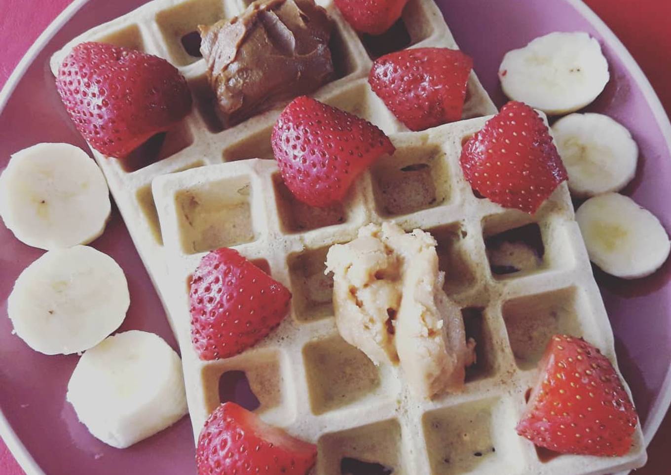 Waffles de avena saludables