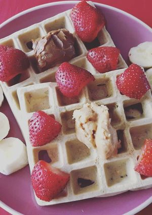 Una foto de Waffles de avena saludables