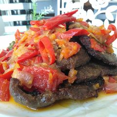 A picture of Dendeng Balado (Indonesian Beef Jerky with Chilli).