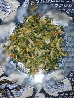 Foto resep Tumis bunga pepaya & daun singkong