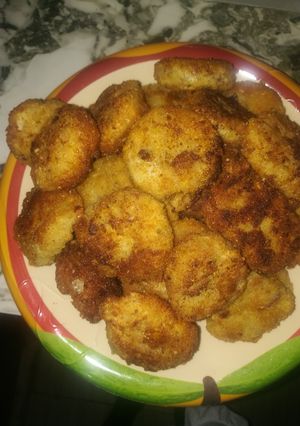 A picture of Fish and potatoe cake.
