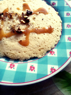 Una foto de Pancakes de helado de vainilla y nueces
