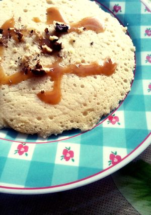 Una foto de Pancakes de helado de vainilla y nueces