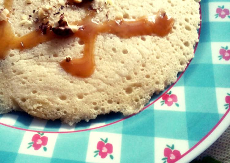 Pancakes de helado de vainilla y nueces