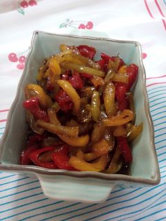 Una foto de Pimientos caramelizados