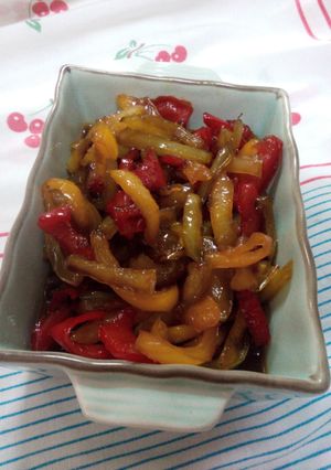 Una foto de Pimientos caramelizados