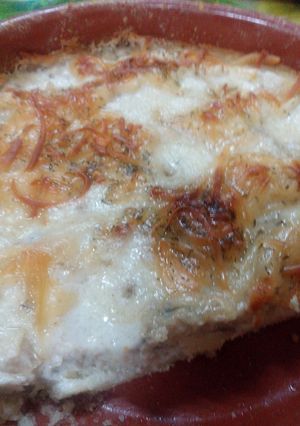 Una foto de Tartar de champiñones con carbonara