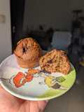Almás-diós-csokis muffin