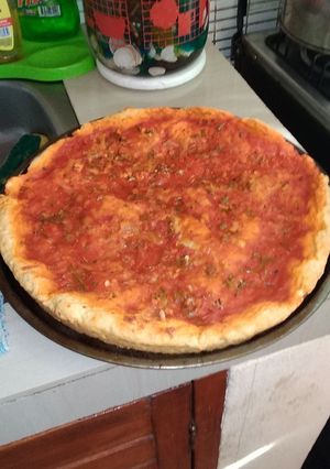 Una foto de Pizza con Royal