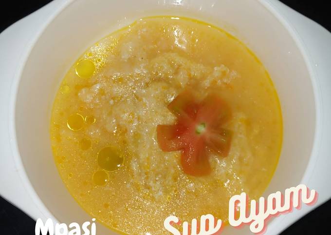 Sup ayam (mpasi 4⭐) bisa untuk 6/7/8 month textur menyesuaikan ya..