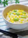 Lightly Buttery Corn and Edamame Rice