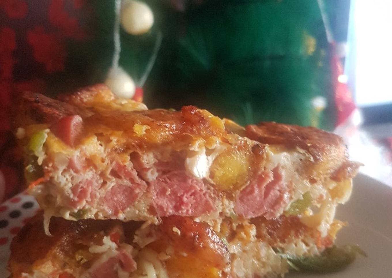 Plaintain and noddles frittata #abuja