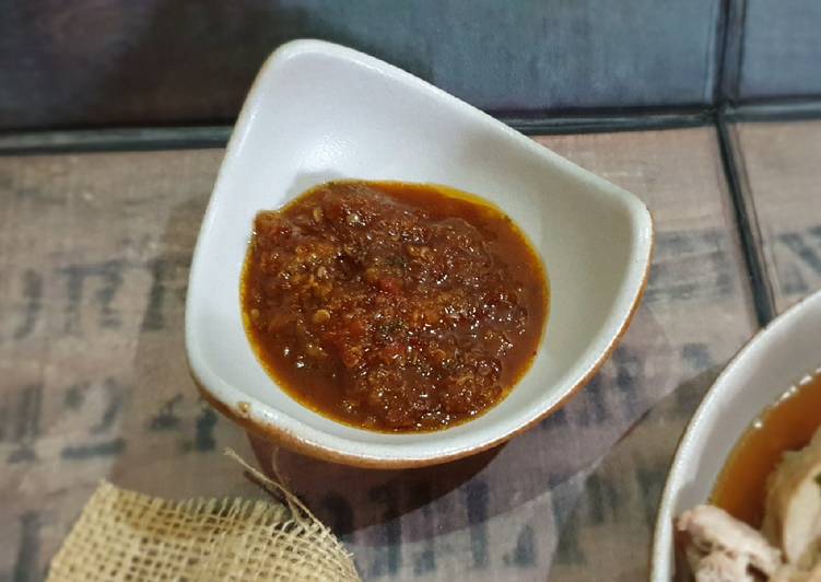 Sambal kencur (untuk cocolan ayam rebus / steam ikan)