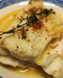 Bacalao Skrei sobre Parmentier de Pimentón de La Vera con Salsa