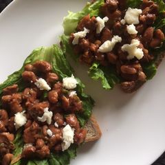 A picture of Rajma toast.