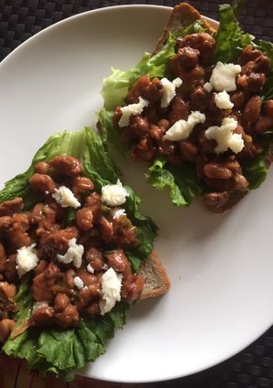 A picture of Rajma toast.