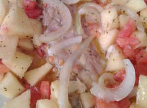 Una foto de Ceviche de caballa fresca